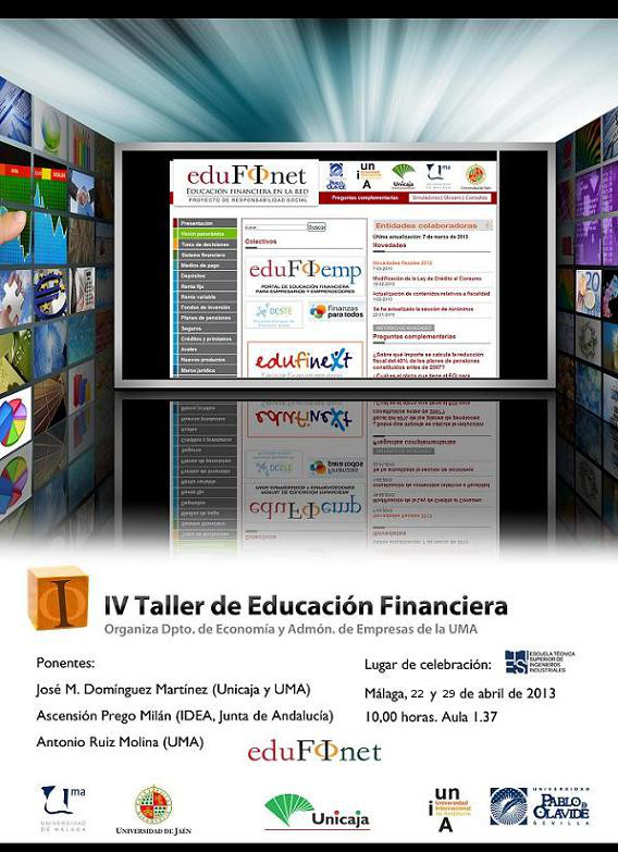 cartel de taller de educación financiera