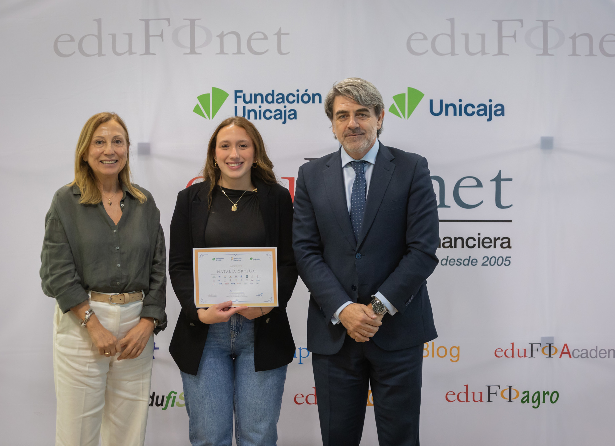 Francisca García, Natalia Ortega y José Antonio Fernández