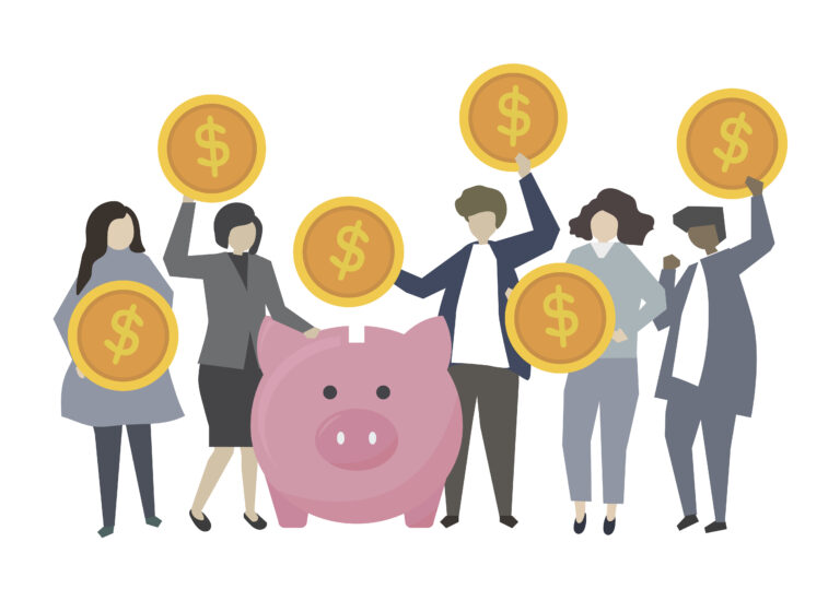 Business people banking and saving concept